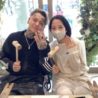 滋賀県甲賀市・大津市よりご来店 即日持ち帰りできる手作り指輪（結婚）を作成頂きました