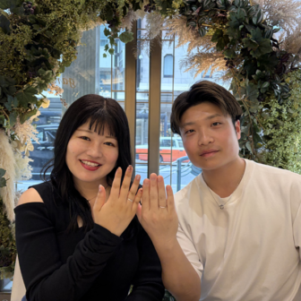 遠距離のお二人が誕生日旅行でご来店　手作り指輪（ペアリング）体験頂きました