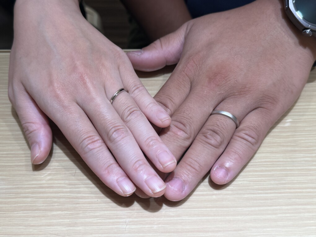 兵庫県神戸市西区からご来店「ひな」の結婚指輪をご成約頂きました