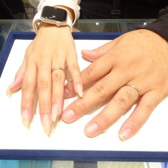 大阪府狭山市 しっかりした造りの鍛造製法が気に入り、インセンブレの結婚指輪をご成約のお客様です。