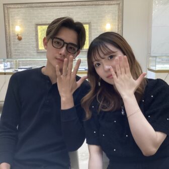 滋賀県守山市・大津市よりご来店 Pt999の高品質鍛造ブランドでロゼットSPの結婚指輪をご成約頂きました