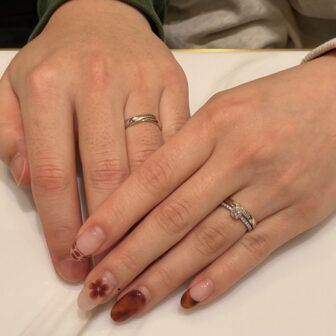 【大阪市・東淀川区】Disney Beauty and the Beastの結婚指輪をご成約いただきました。