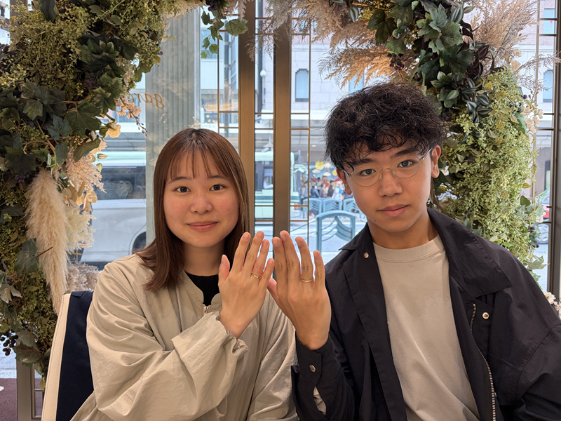 鳥取県鳥取市からご来店　手作りリング（ペアリング）体験を頂きました