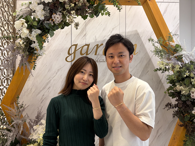 東京と滋賀からご来店いただき、手作りバングル体験していただきました