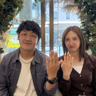 大阪府大阪市からご来店　手作り指輪（ペアリング）体験頂きました