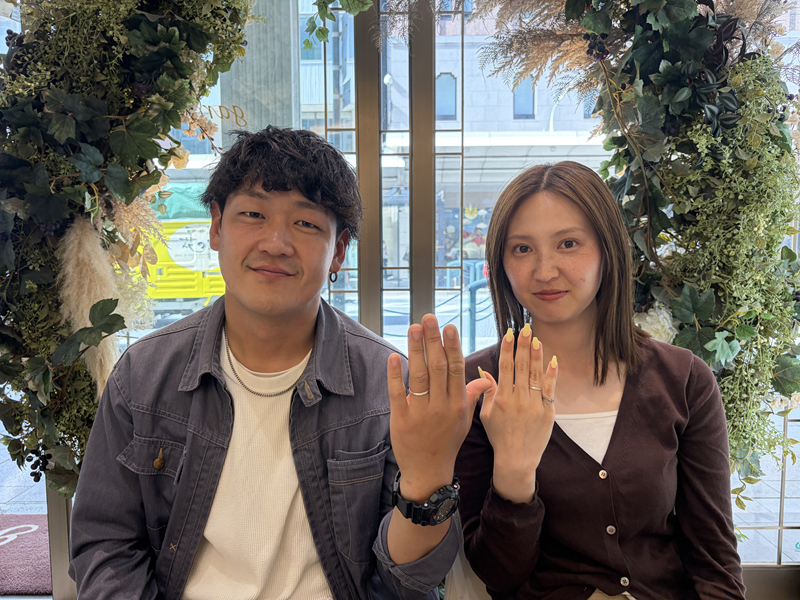 大阪府大阪市からご来店　手作り指輪（ペアリング）体験頂きました