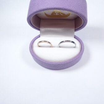 大阪府泉南市 大好きなプリンセスシリーズの中でもシンプルと思えたラプンツェルの結婚指輪をご成約のお客様です。