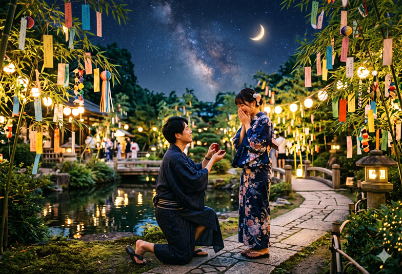 京都で7/7に七夕プロポーズ！おすすめプランと人気の婚約指輪ブランド