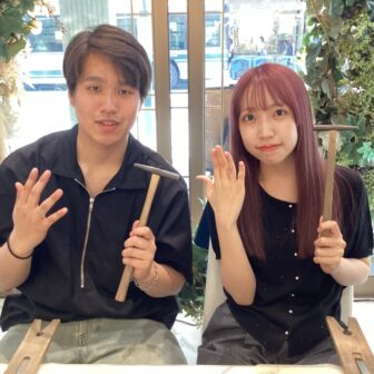 滋賀県・神奈川県よりご来店　手作り指輪（ペアリング）体験頂きました