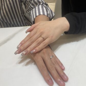 京都市伏見区よりご来店 アレルギーに配慮したチタン素材ロゼットtitaniumの結婚指輪をご成約