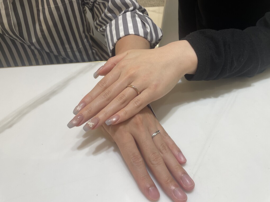 京都市伏見区よりご来店 アレルギーに配慮したチタン素材ロゼットtitaniumの結婚指輪をご成約