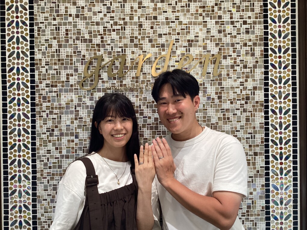 滋賀県大津市 ご紹介でご来店 フィッシャーの結婚指輪とアイデアルプリュフォールの婚約指輪をご成約