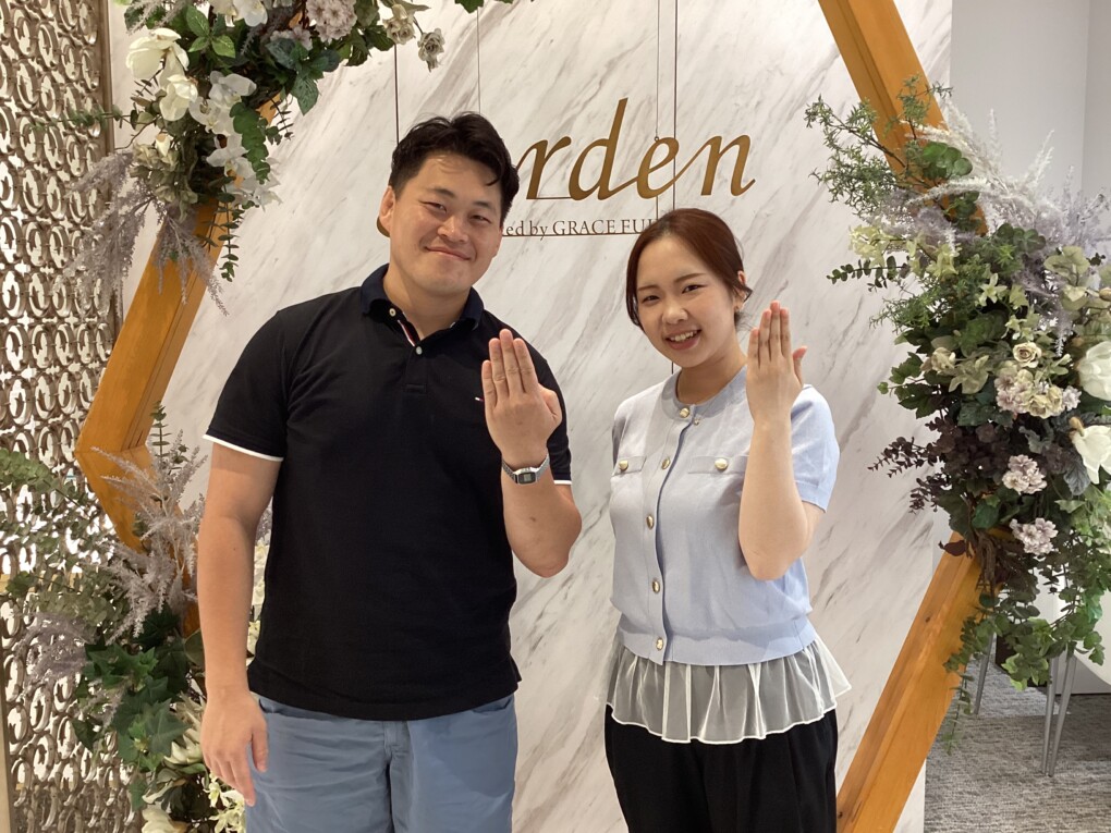 京都府宇治市よりご来店 鍛造ブランドのアイデアルプリュフォールの結婚指輪をご成約頂きました