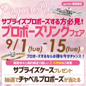 姫路　9月フェア　プロポーズ